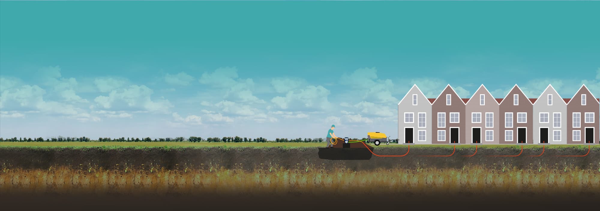 Blazen van glasvezelkabels